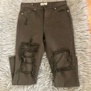 Lucky brand army green jeans “Bridgette skinny size 10 new without tags